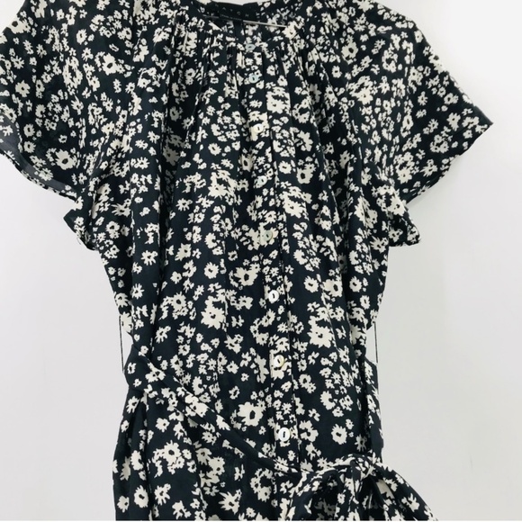 EUC Hatch The Regina Black Floral Jumpsuit Silk Blend Size Medium - Picture 4 of 7